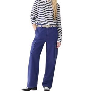 J Crew Relaxed Cargo Pants Heavyweight‎ Twill Size 32 Blue